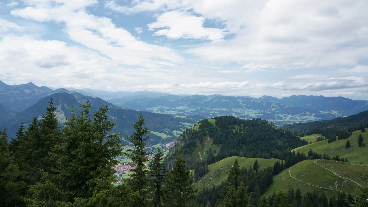 Blick ins Ostrachtal nach Bad Hindelang Blick ins Ostrachtal nach Bad Hindelang