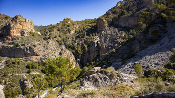 Aussicht Barranco de Los Chortales bei Granada