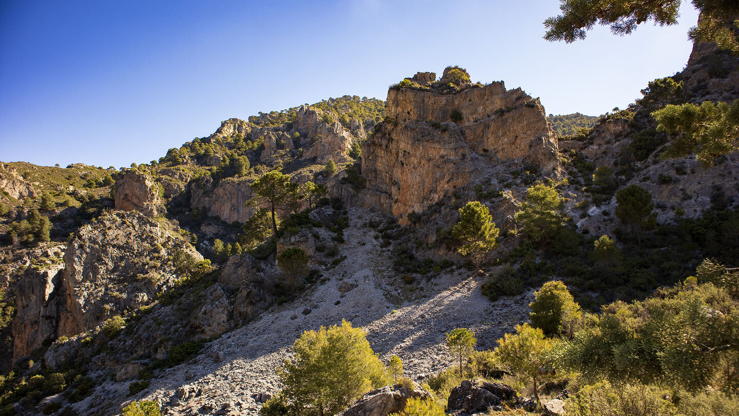 Felsenlandschaft im Barranco del Pito bei Granada Felsenlandschaft im Barranco del Pito bei Granada