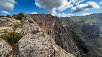 Steilwand des Fortaleza vor der Schlucht Barranco de Erque