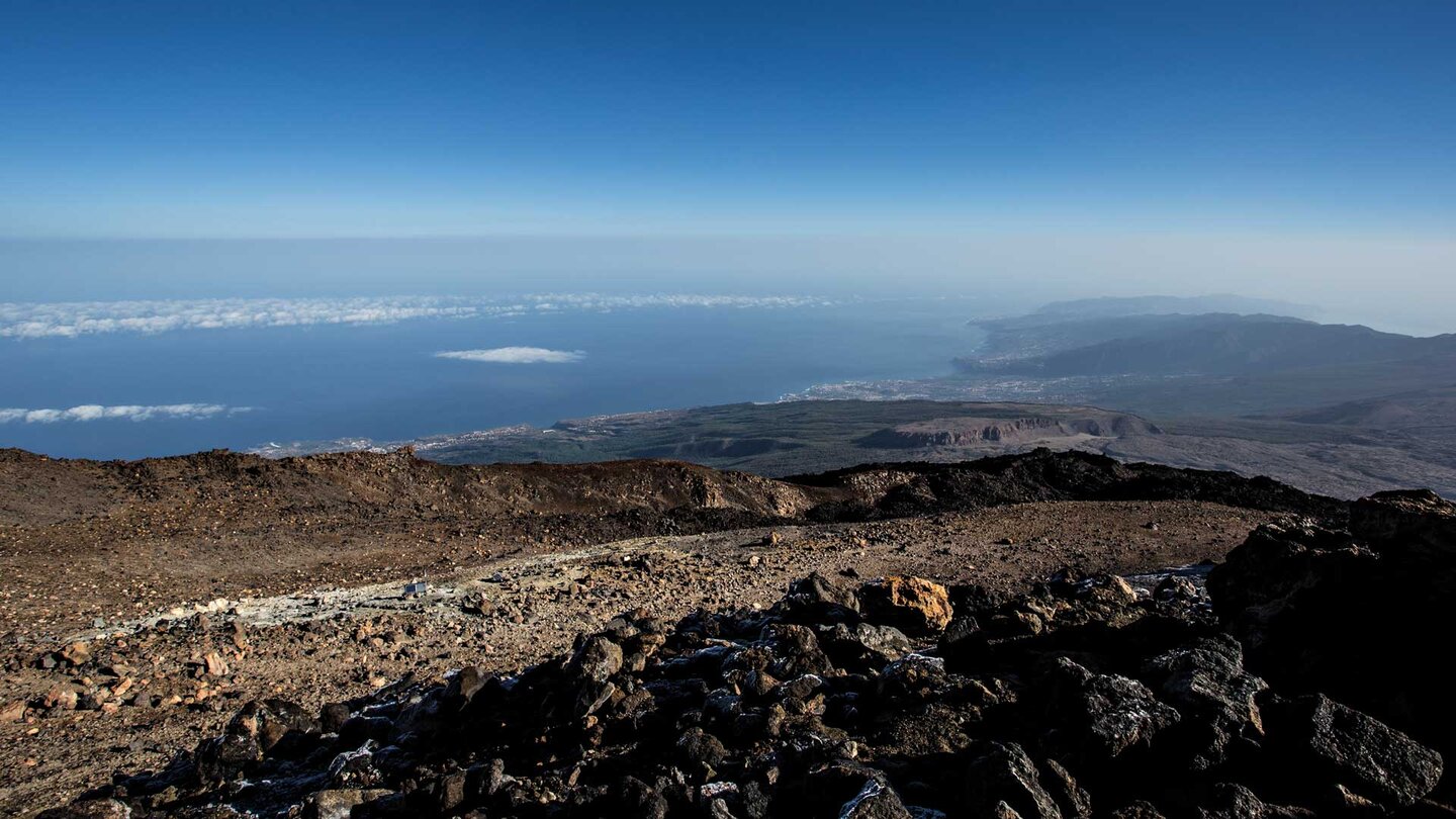 der Mirador de La Fortaleza Nordküste Teneriffas und dem Gipfelplateau des Fortaleza