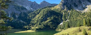der idyllische Hochgebirgssee Unterer Gaisalpsee