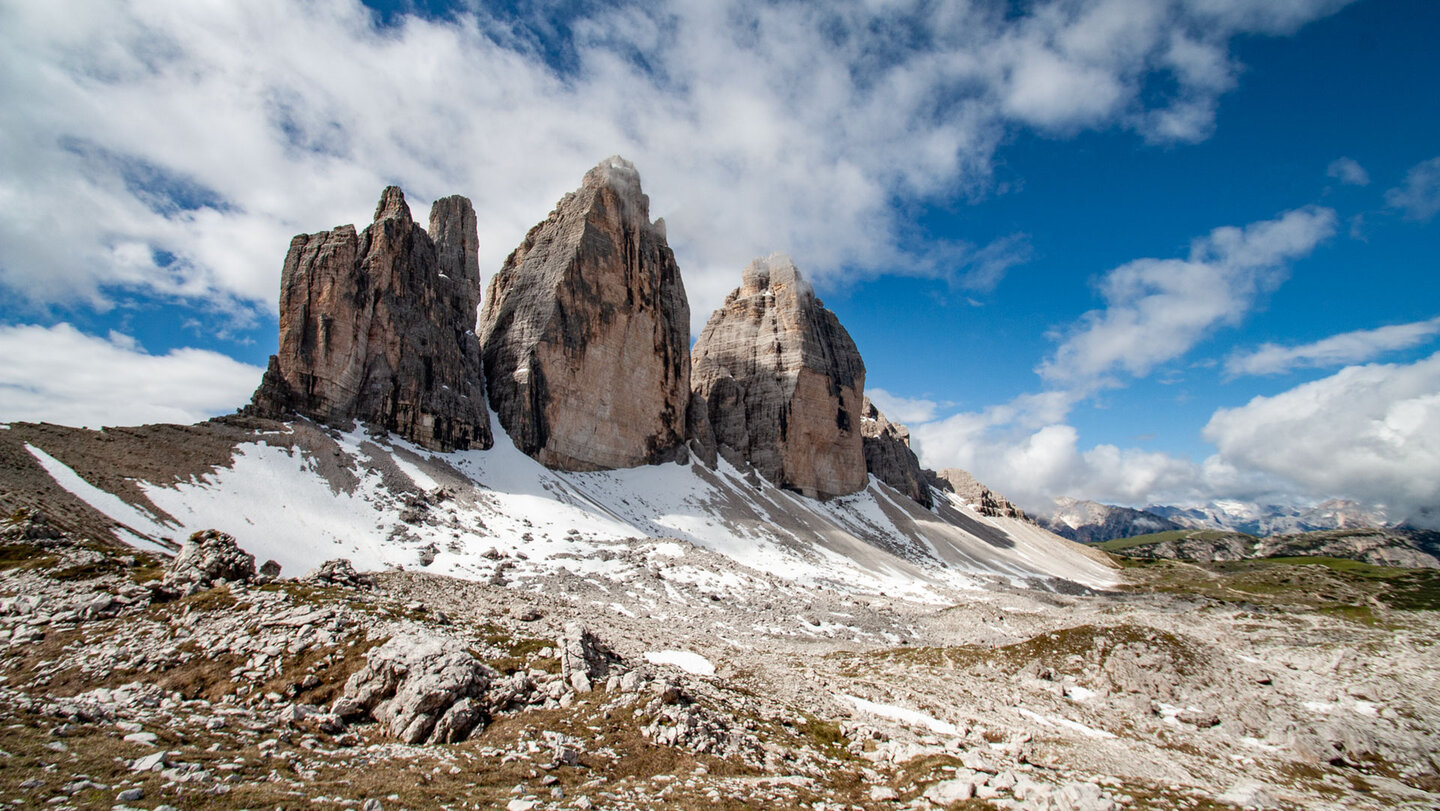 Drei Zinnen in den Dolomiten