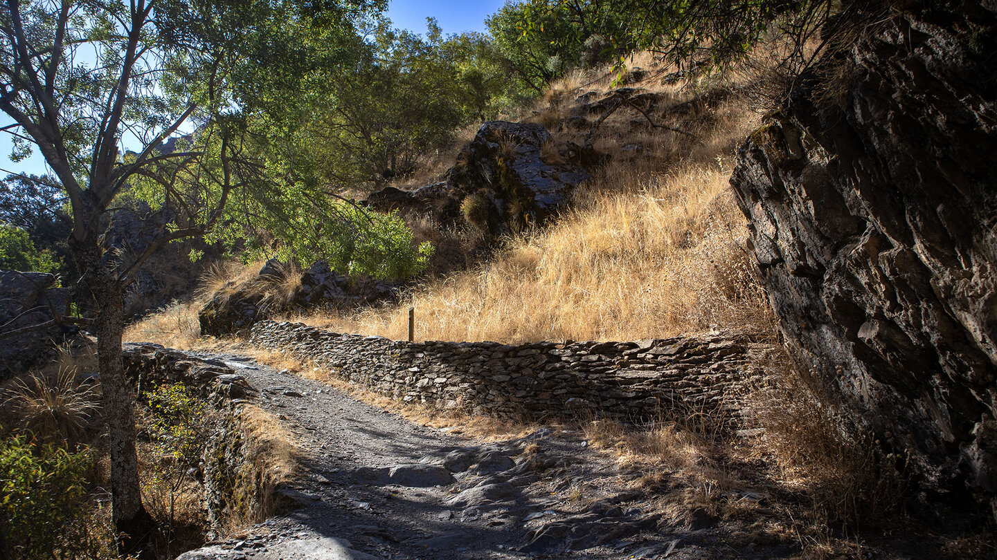 Trockenschichtmauern am Wanderweg Trockenschichtmauern am Wanderweg