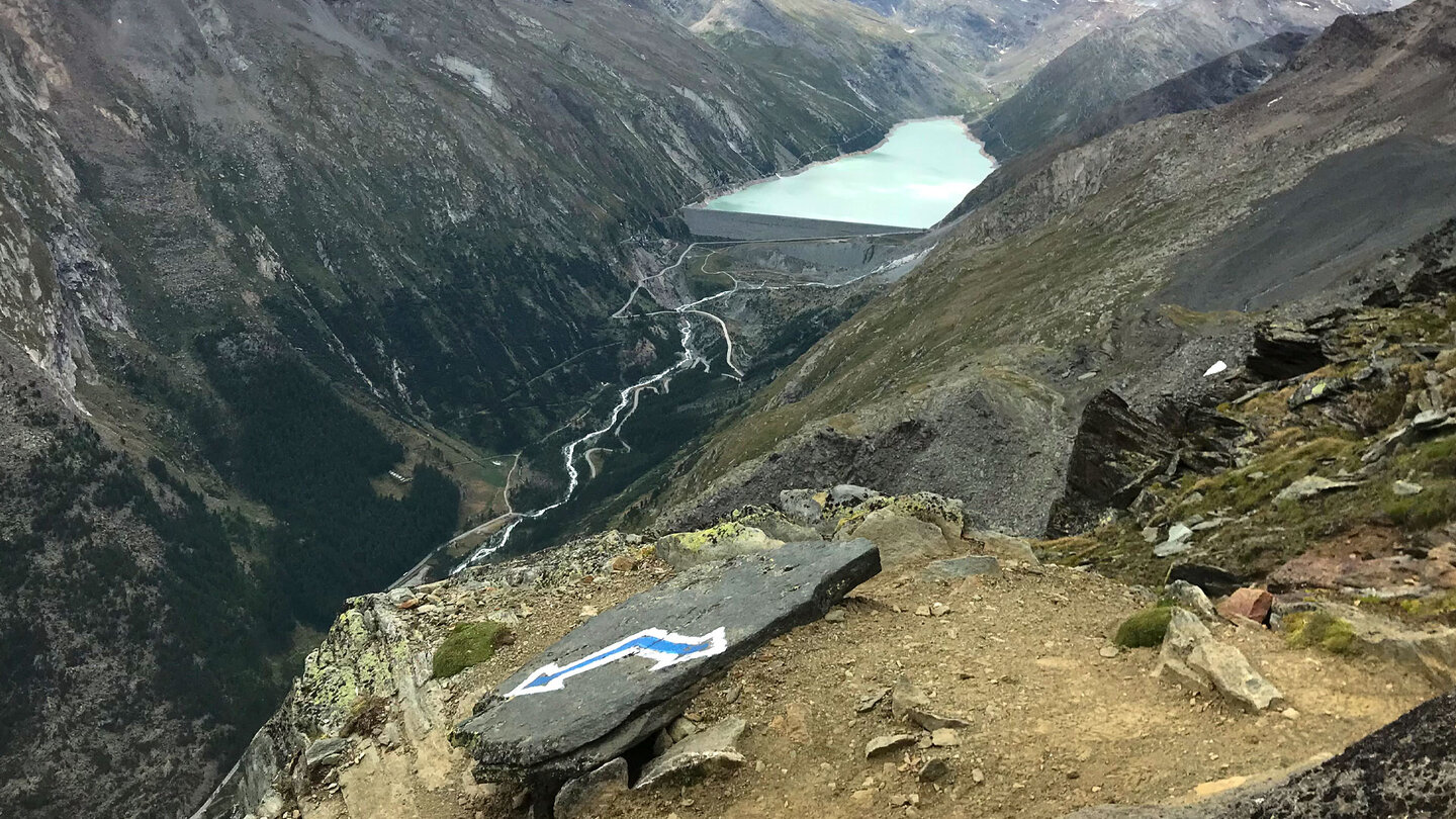 Aussicht über den Stausee Mattmark