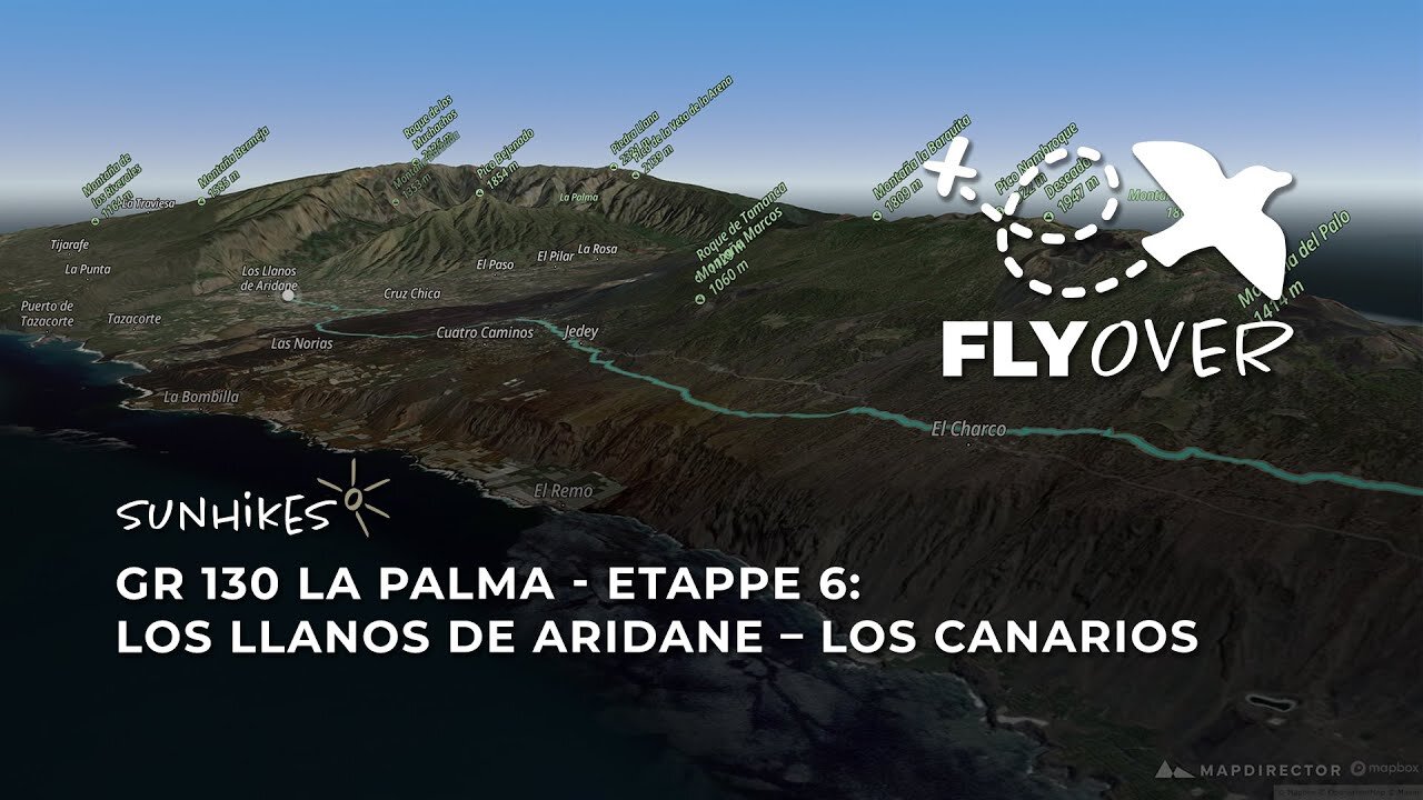 GR 130 auf La Palma – Etappe 6: Los Llanos de Aridane – Los Canarios – Flyover