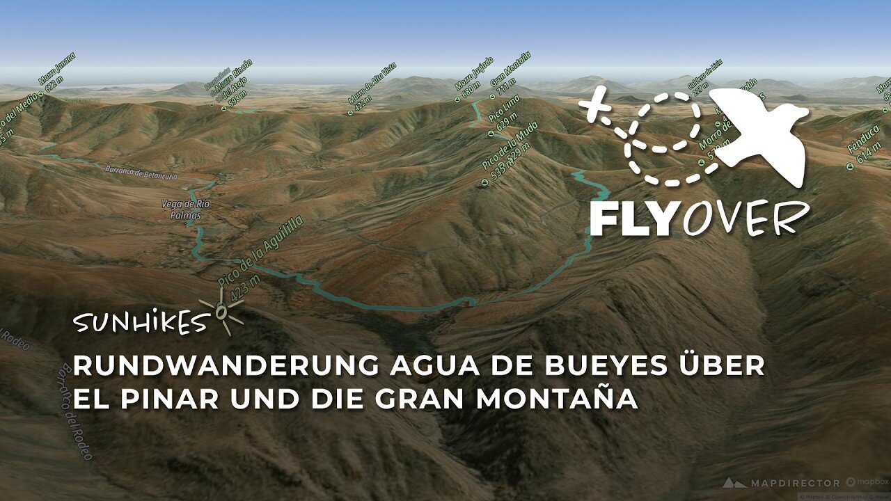 Fuerteventuras Königstour: Im Flyover Video über das Zentralmassiv zur Gran Montaña