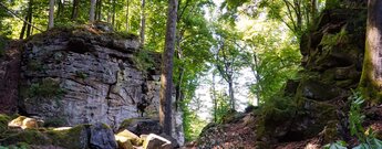 die mächtigen Felsen der Teufelsschlucht