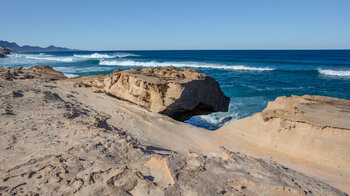 imposante Sandsteinformationen bei Agua Tres Piedras