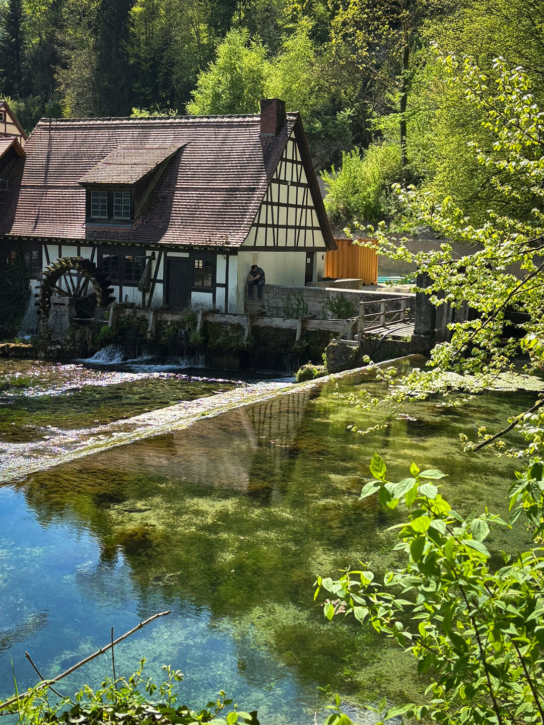 Blick auf die Hammerschmiede in Blaubeuren