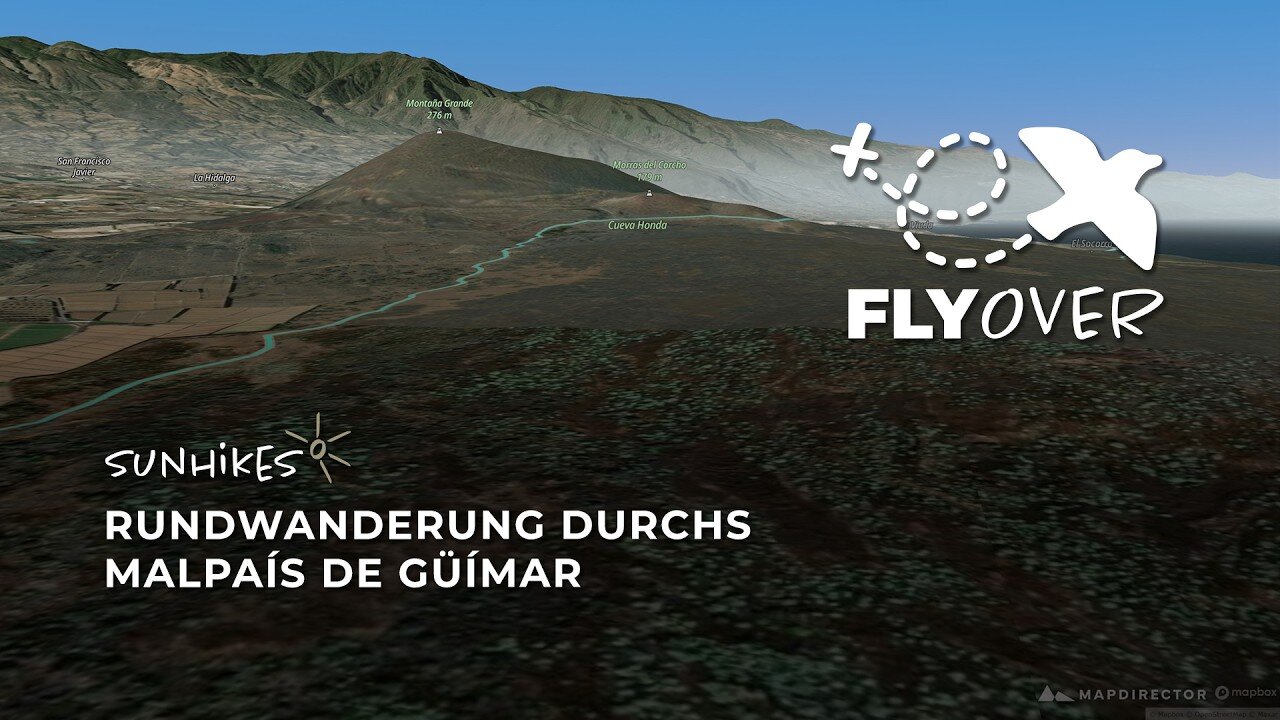 Faszinierende Lavalandschaft am Meer: Das Malpaís de Güímar im 3D-Flyover Video