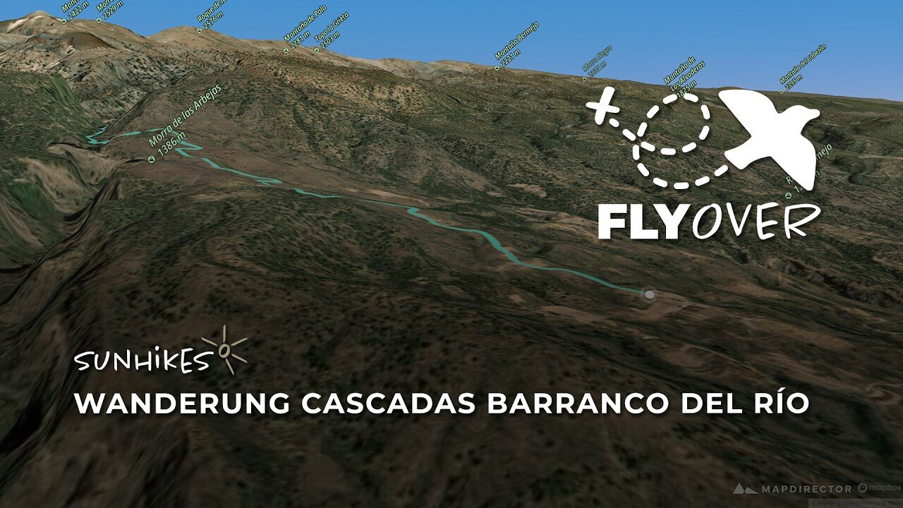Wilder Schluchtenweg zum verborgenen Wasserfall: Der Barranco del Río im Flyover Video