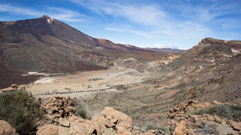 Ausblick von Wanderweg 31 über die Caldera zum Teide