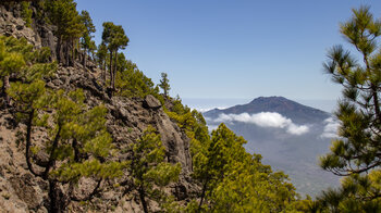 Blick auf die Berge der Ruta de los Volcanes
