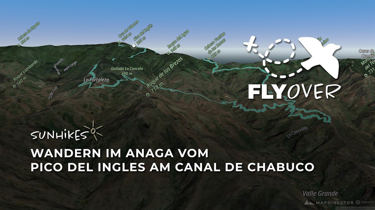 Abenteuer am Canal de Chabuco: Wilde Tunnelstrecke im Anaga-Gebirge als 3D-Flyover Video