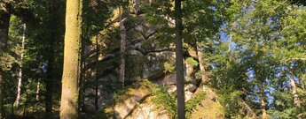 Die Eulenstein Felsen sind ein Geotop im Bühlertal