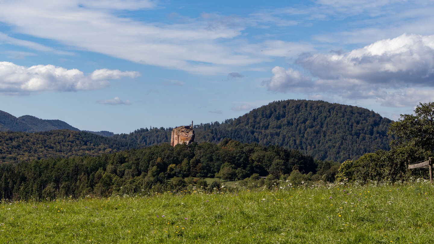 Blick vom Gimbelhof zum Fleckenstein Blick vom Gimbelhof zum Fleckenstein
