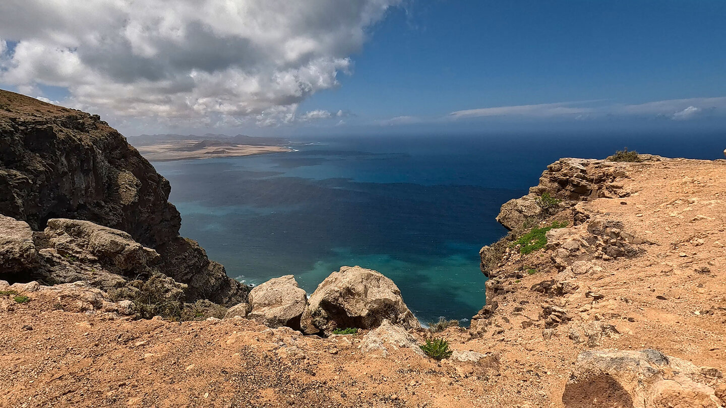 Aussicht an der Felskante des Mirador de la Caldera