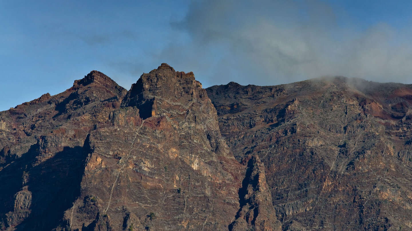Steile Felswände vom Mirador Lomo de Las Chozas gesehen
