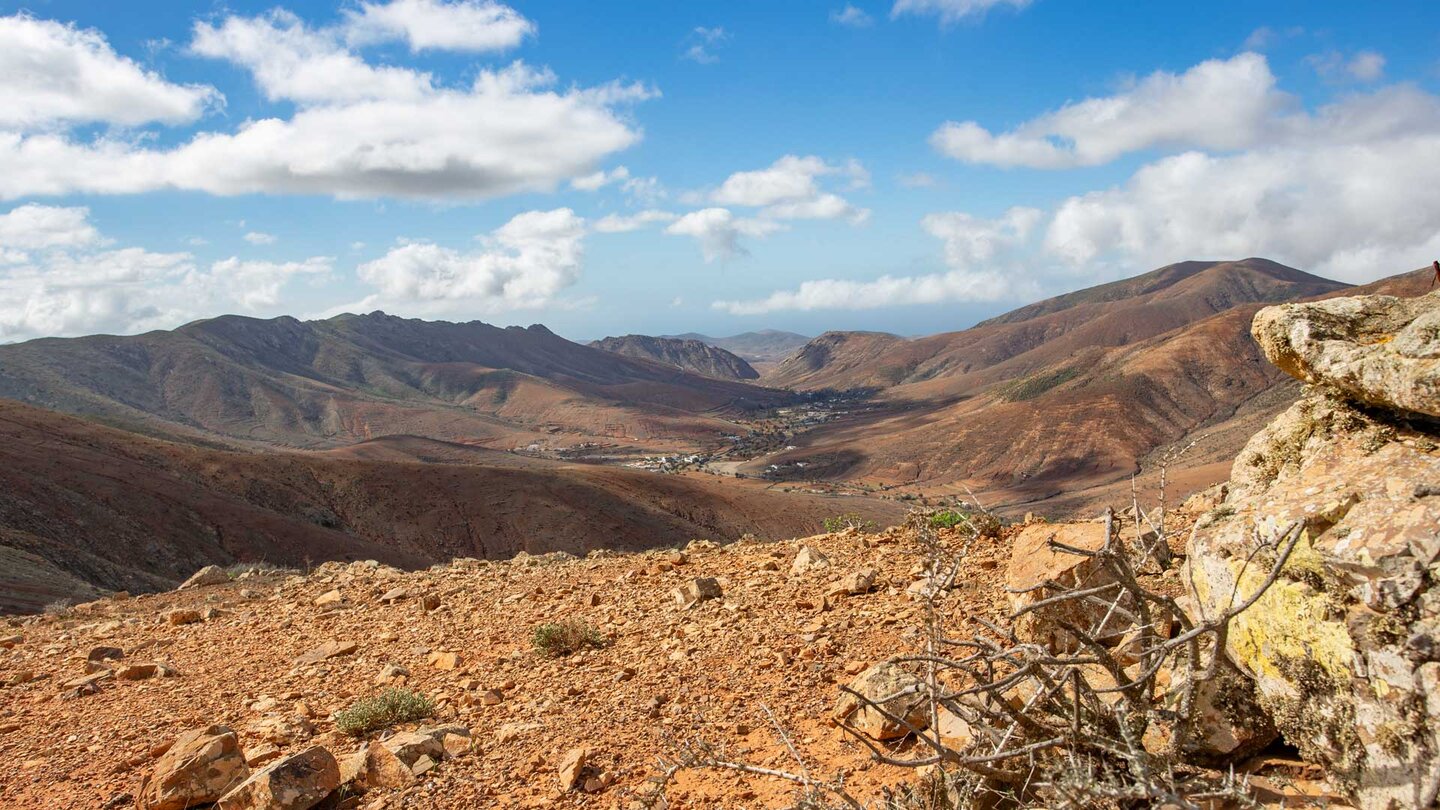 Blick bis zur engen Felsschlucht am Barranco de las Peñitas