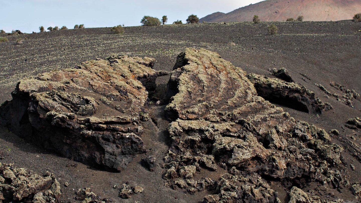 Lavaformation nahe der Caldera de los Cuervos