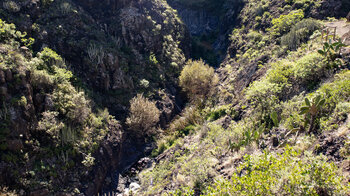 der tief eingeschnittene Wasserlauf in der Afur-Schlucht