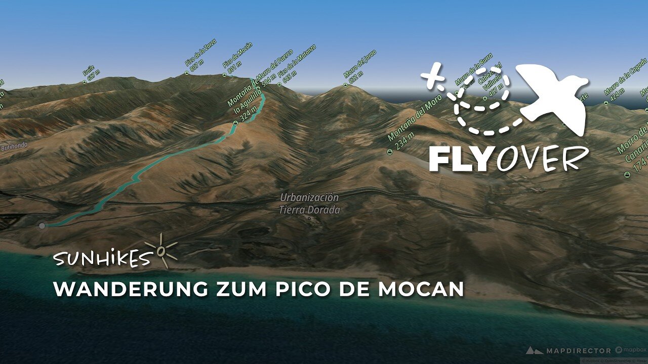 Fuerteventuras Gipfelsturm im Flyover Video: Anspruchsvolle Bergtour auf den Pico de Mocán