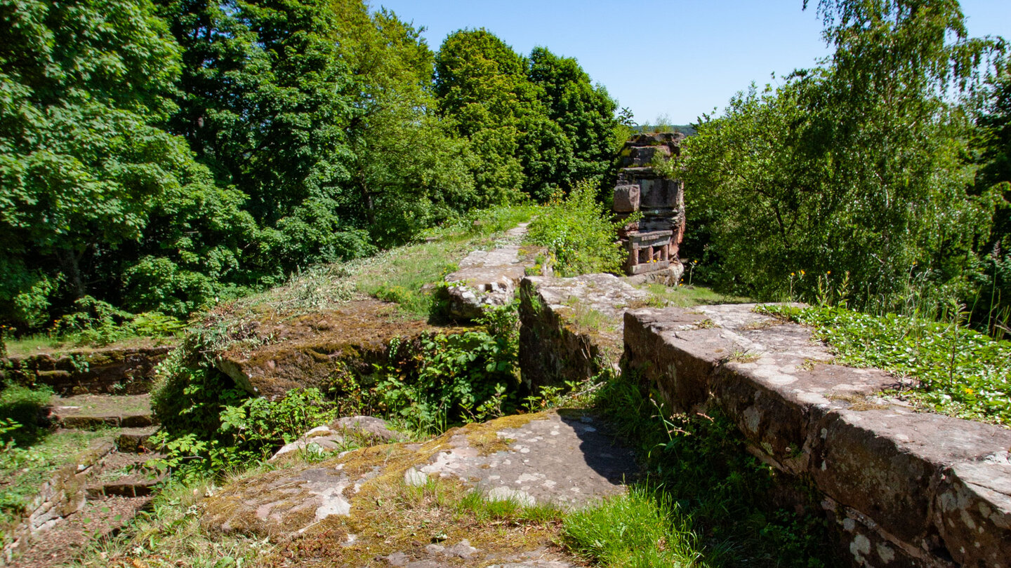 Blick über die Burganlage der Wasenburg