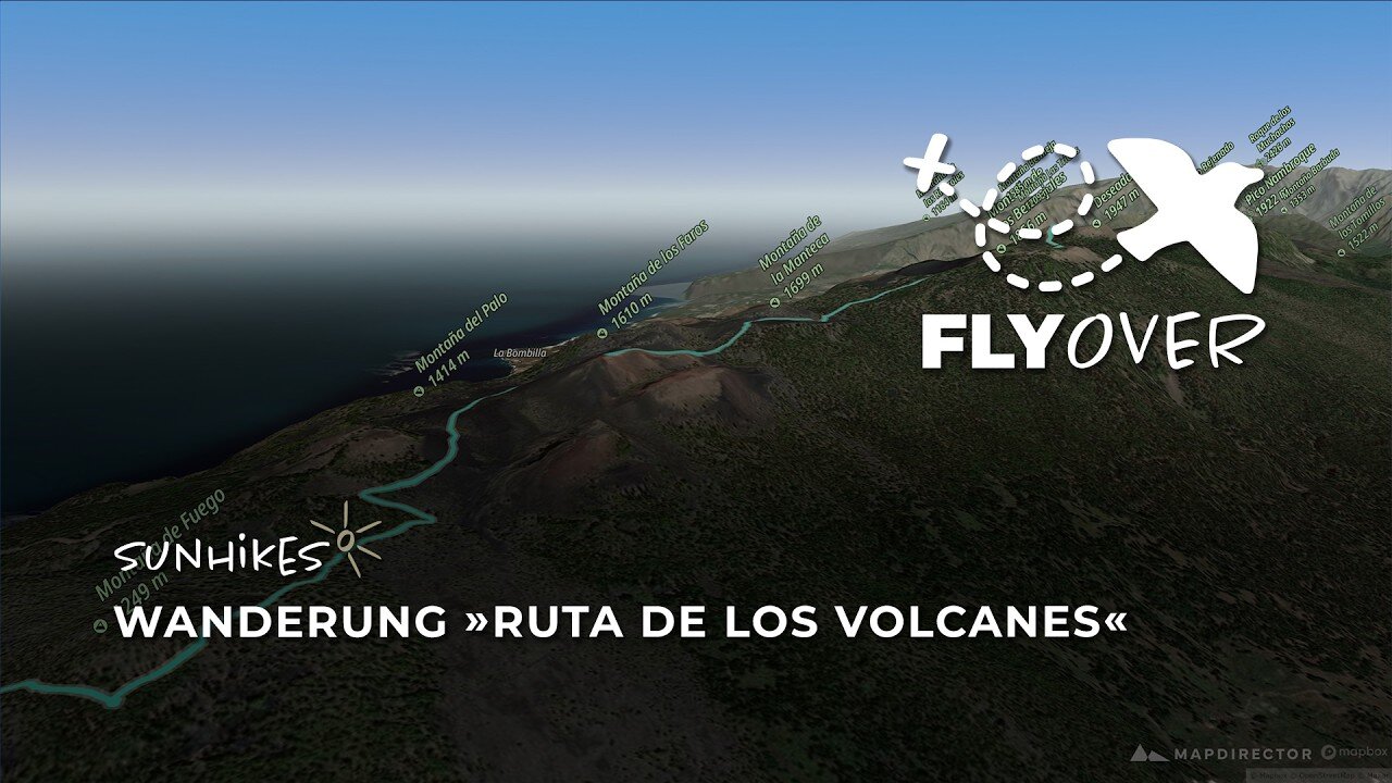 Legendäre Vulkanroute auf La Palma: Die »Ruta de los Volcanes« im Flyover Video