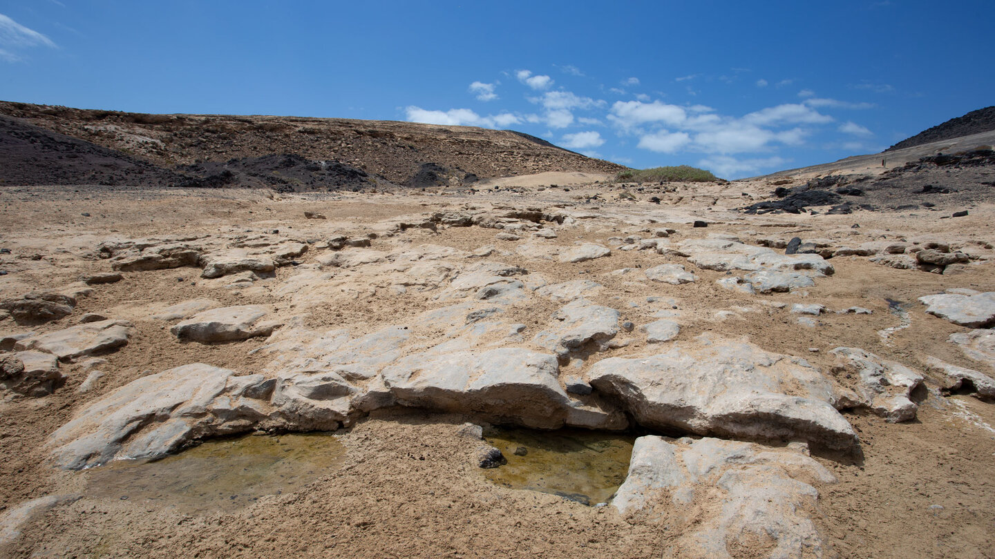 Wasseraustrittsstellen bei Aguas Cabras Wasseraustrittsstellen bei Aguas Cabras