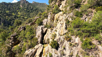 Wasserfall Cascada de la Cueva de Funes
