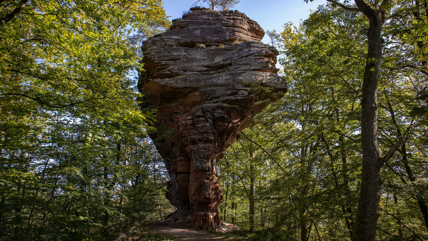 beeindruckende Sandsteinformation am Erbsenfelsen