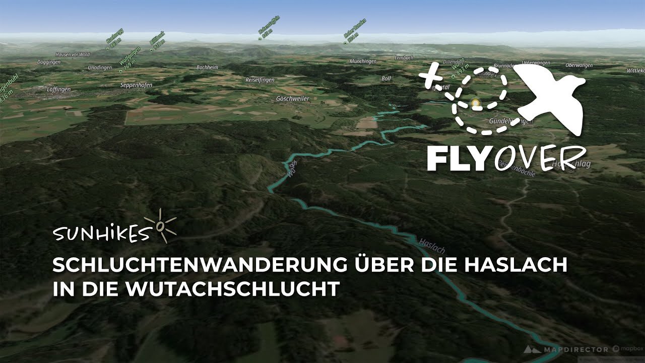 Schluchtenwanderung: Über die Haslach in die Wutachschlucht ab Kappel im Schwarzwald – Flyover