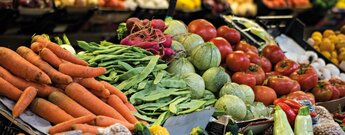 Produktvielfalt auf dem städtischen Markt in La Laguna