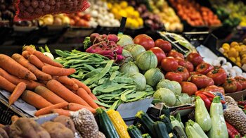 Produktvielfalt auf dem städtischen Markt in La Laguna