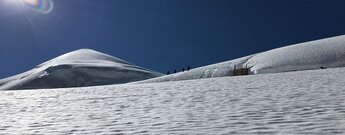 Schneedecke am Feegletscher