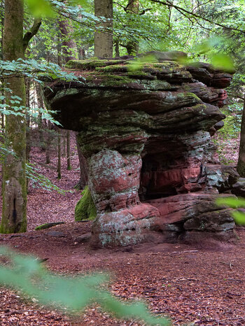 ambossförmiger Pilzfelsen der Teufelsschmiede bei Hinterweidenthal