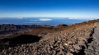 die Nachbarinsel La Gomera vom Wanderweg 12 Mirador de Pico Viejo