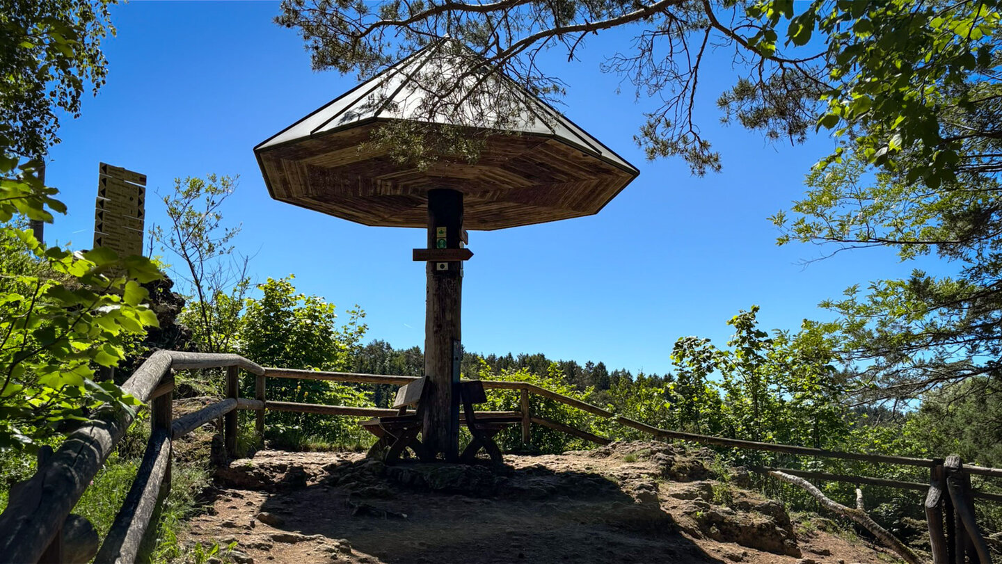 Aussichtspunkt mit Rastplatz am Promenadenweg im Ailsbachtal
