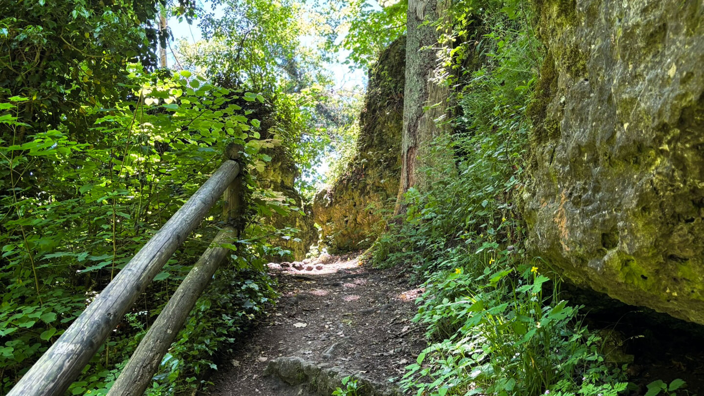 Abwechslungsreiche Wanderung durch das Ailsbachtal in der Fränkischen Schweiz.