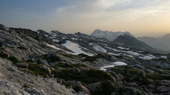 abendliches Bergpanorama am Ingolstädter Haus