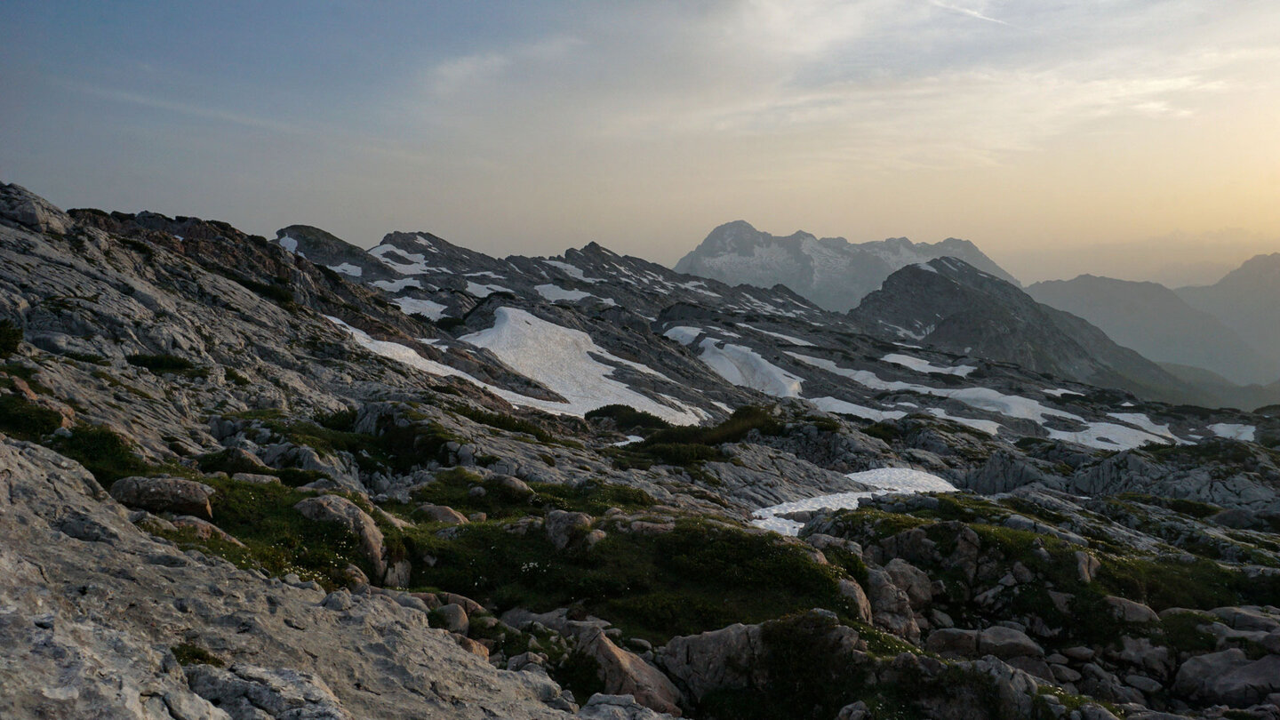 beeindruckendes Bergpanorama in der Abendzeit am Ingolstädter Haus abendliches Bergpanorama am Ingolstädter Haus
