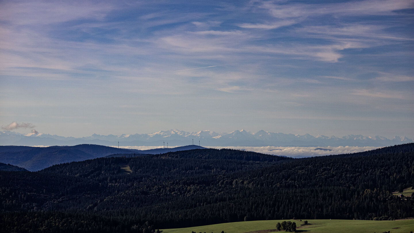 vom Schauinsland kann man bei klarer Sicht die Schweizer Alpen sehen vom Schauinsland sieht man bei klarer Sicht die Schweizer Alpen