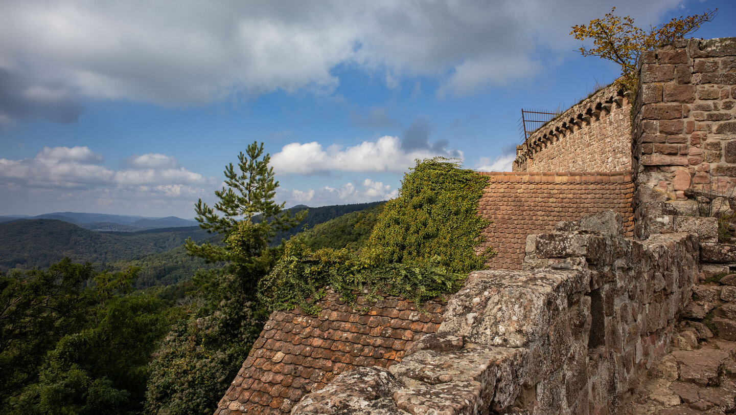 Die Höhenburg Madeburg thront über dem Pfälzerwald