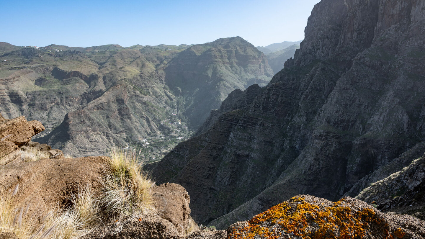 die Klippen des Tamadaba über dem Barranco de Agaete