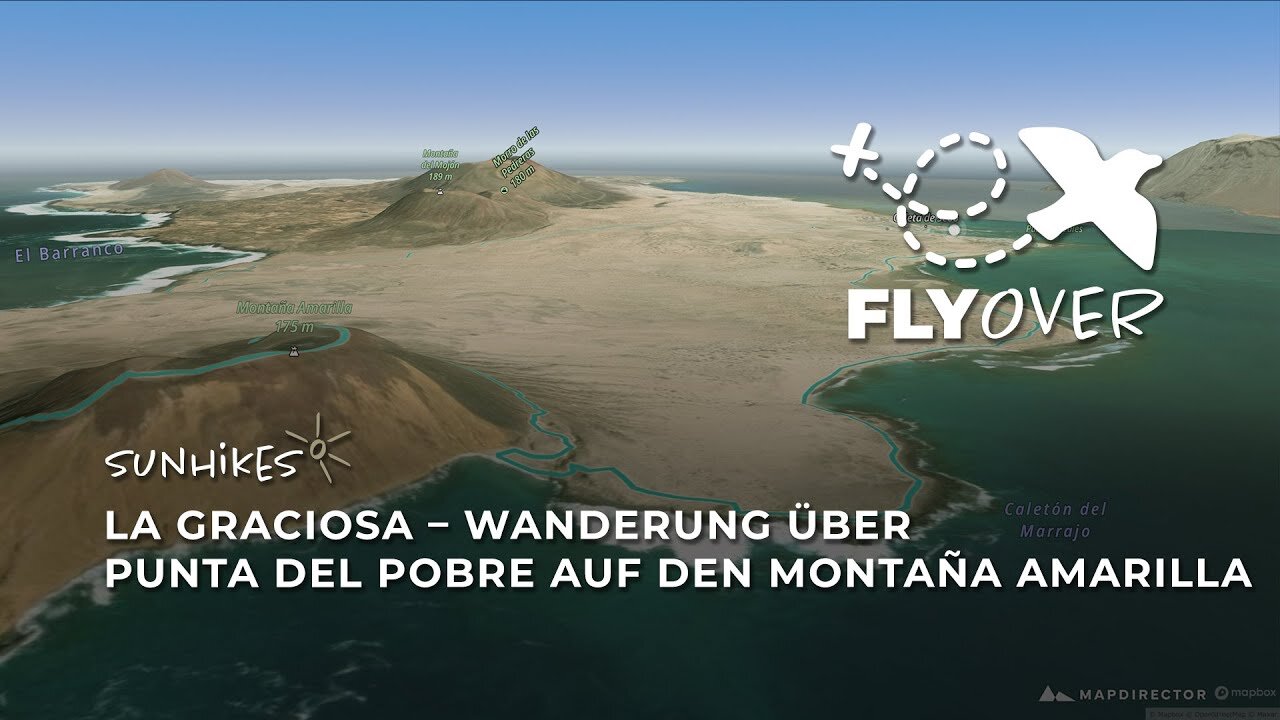 La Graciosa Vulkanwanderung – Punta del Pobre & Montaña Amarilla – Flyover