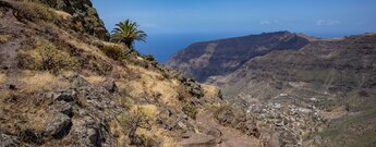 Ausblick auf El Retamal bei der Abwanderung nach Valle Gran Rey