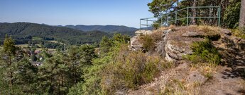 Oberer Aussichtspunkt an der Eichelbergplatte.