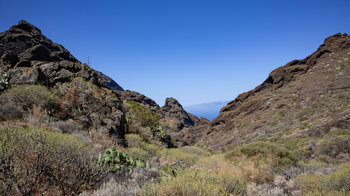 Blick über das Barranco de El Carrizal o de los Arcos