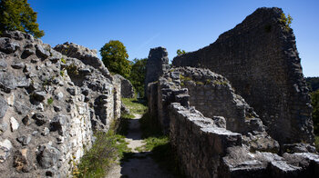 Überreste des Pallas der Burgruine Falkenstein